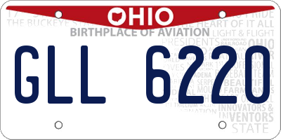 OH license plate GLL6220