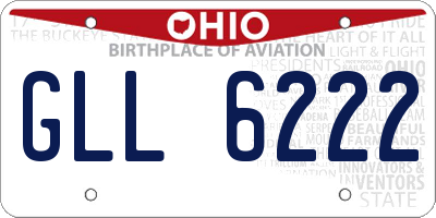 OH license plate GLL6222