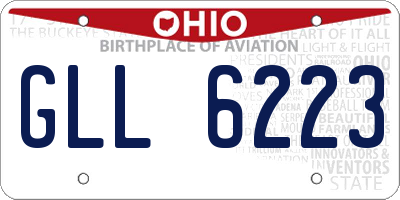 OH license plate GLL6223