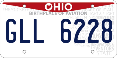 OH license plate GLL6228