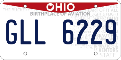 OH license plate GLL6229