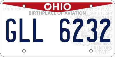 OH license plate GLL6232