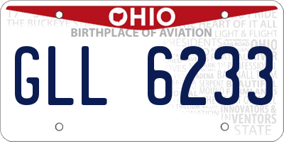 OH license plate GLL6233