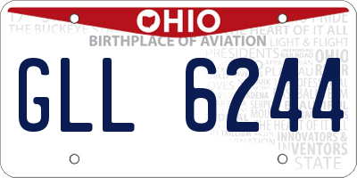 OH license plate GLL6244