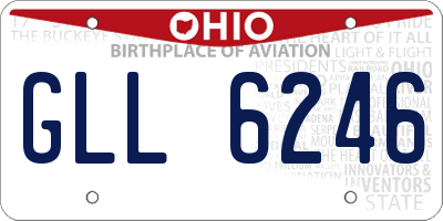 OH license plate GLL6246