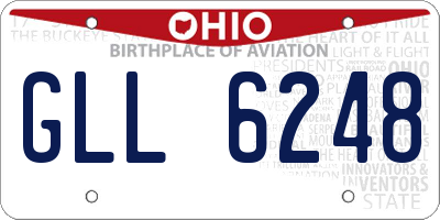 OH license plate GLL6248