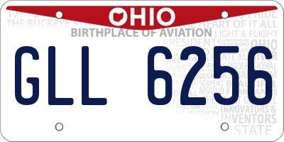 OH license plate GLL6256