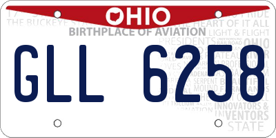 OH license plate GLL6258