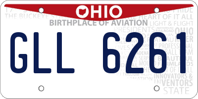 OH license plate GLL6261