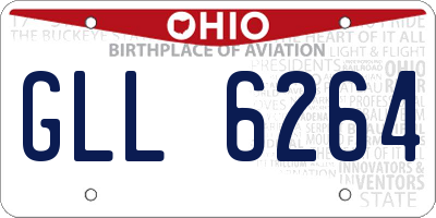 OH license plate GLL6264