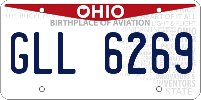 OH license plate GLL6269