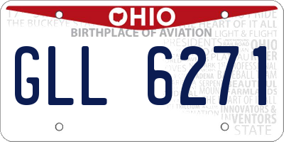 OH license plate GLL6271