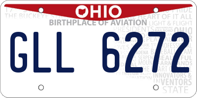 OH license plate GLL6272
