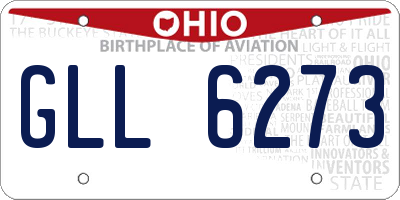 OH license plate GLL6273