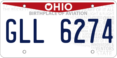 OH license plate GLL6274