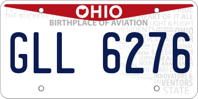OH license plate GLL6276