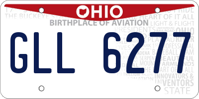 OH license plate GLL6277