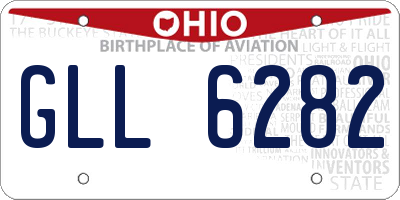 OH license plate GLL6282