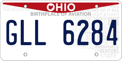 OH license plate GLL6284