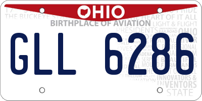 OH license plate GLL6286