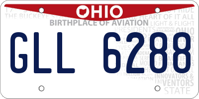 OH license plate GLL6288