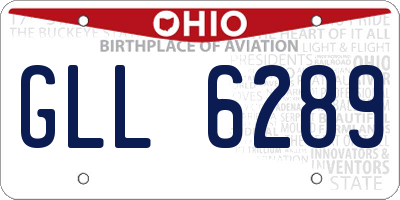 OH license plate GLL6289