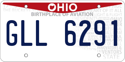 OH license plate GLL6291