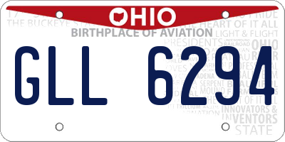 OH license plate GLL6294