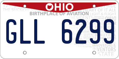 OH license plate GLL6299