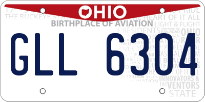 OH license plate GLL6304