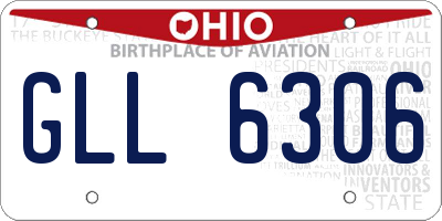 OH license plate GLL6306