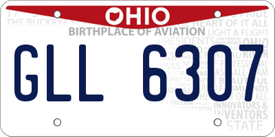 OH license plate GLL6307
