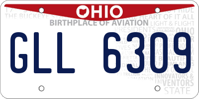 OH license plate GLL6309