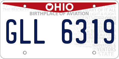 OH license plate GLL6319