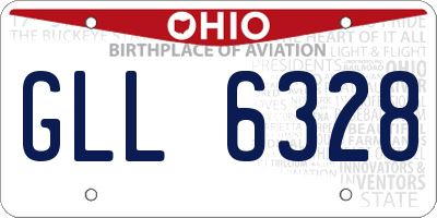 OH license plate GLL6328
