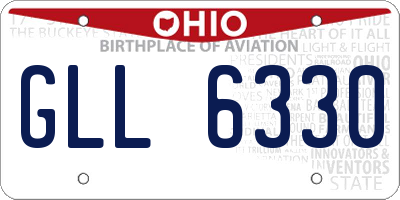 OH license plate GLL6330