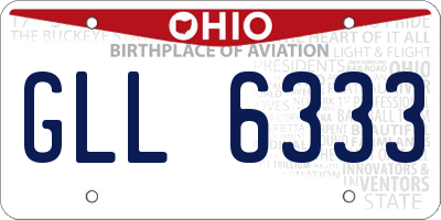 OH license plate GLL6333