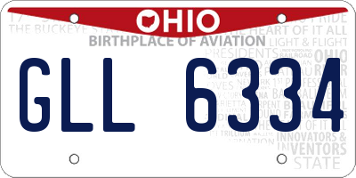 OH license plate GLL6334