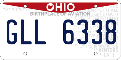 OH license plate GLL6338