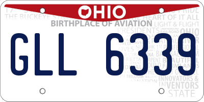 OH license plate GLL6339