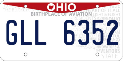 OH license plate GLL6352