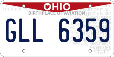 OH license plate GLL6359