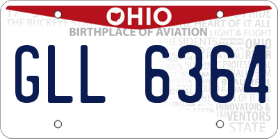OH license plate GLL6364