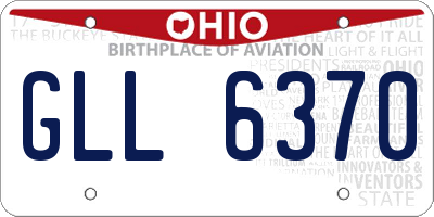 OH license plate GLL6370