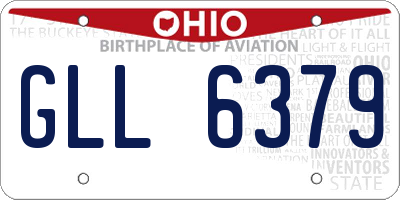 OH license plate GLL6379