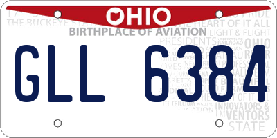 OH license plate GLL6384