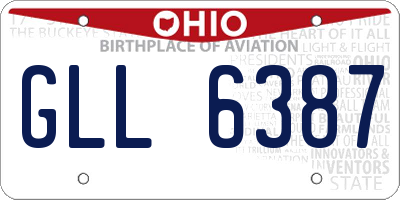 OH license plate GLL6387