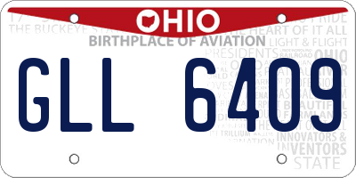 OH license plate GLL6409