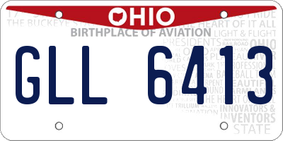 OH license plate GLL6413