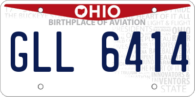 OH license plate GLL6414